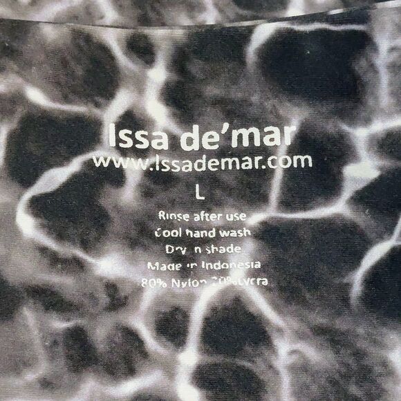 Issa de' Mar Women's Large Makena Surf Suit Aqua Noir Strappy Side Paneling Swim - Picture 6 of 11